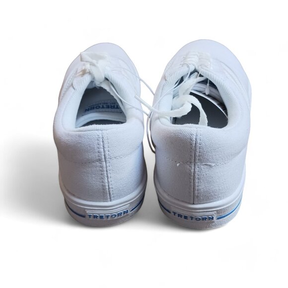 Tretorn Womens White Chelsea Canvas Lace Up Sneakers Running Shoes Size 8.5 NWT - Picture 7 of 13